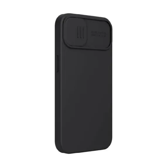 HUSA NILLKIN IPHONE 13, CAMSHIELD SILKY SILICONE, ELEGANT BLACK