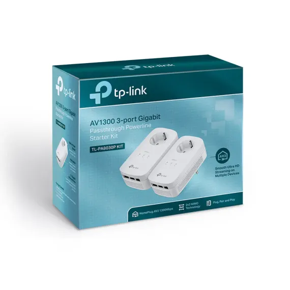 POWERLINE ADAPTER  TP-LINK TL-PA8030P KIT, AV1300, 1300 MBPS, ALB