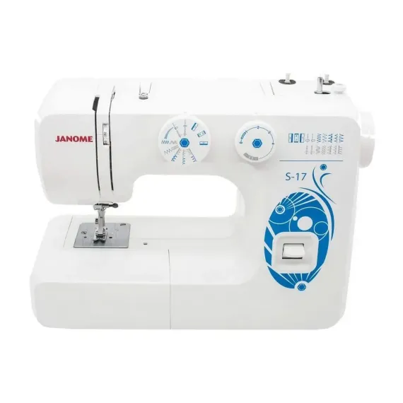MASINA DE CUSUT JANOME S-17, ALB ALBASTRU