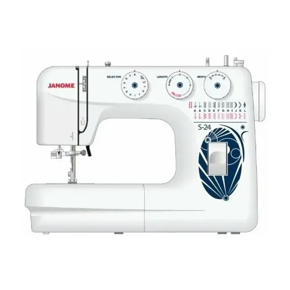 MASINA DE CUSUT JANOME S-24, ALB ALBASTRU