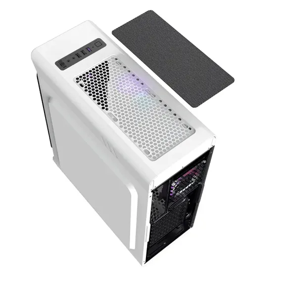 CARCASA PC GAMEMAX STARLIGHT FRGB, MIDI-TOWER, ATX, ALB