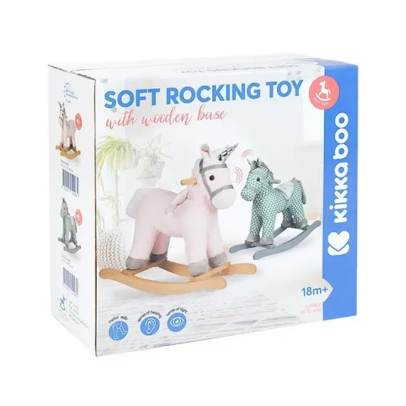 SCAUN BALANSOAR PENTRU COPII KIKKA BOO ROCKING TOY, ROZ