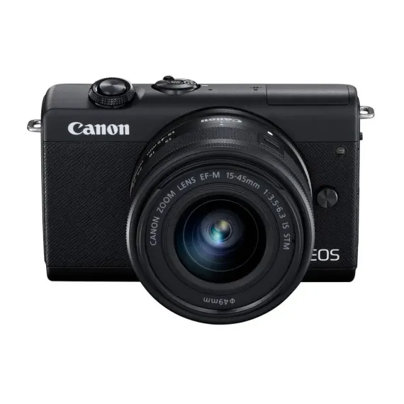 БЕЗЗЕРКАЛЬНЫЙ ФОТОАППАРАТ CANON EOS M200 + EF-M 15-45 IS + EF-M 55-200 IS, ЧЁРНЫЙ