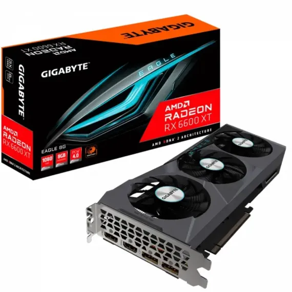 ВИДЕОКАРТА GIGABYTE GV-R66EAGLE-8GD,  8GB GDDR6 128БИТ