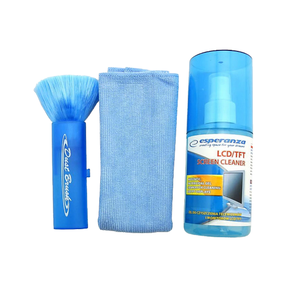 ESPERANZA ES112  SCREEN CLEANER KIT (CLEANING GEL 200ML, MICROFIBER CLOTH AND ANTISTATIC BRUSH)