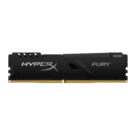 16GB DDR4-2400  KINGSTON HYPERX FURY DDR4, PC19200, CL15, 1.2V, AUTO-OVERCLOCKING, ASYMMETRIC BLACK HEAT SPREADER, INTEL XMP READY  HX424C15FB4/16