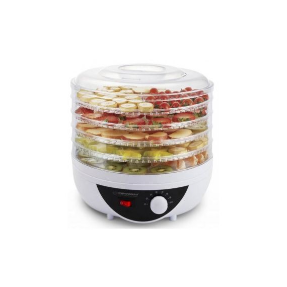 DEHYDRATOR ESPERANZA CHANTERELLES EKD002, 5 TRANSPARENT TRAYS, OVERHEATING PROTECTION, STRONG POWER 250W, 8 DRYING PROGRAMMES