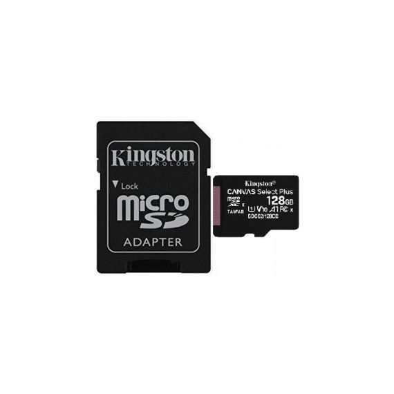 KINGSTON 128GB MICROSD CARD + SD ADAPTER