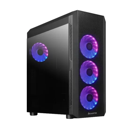 CARCASA PC CHIEFTEC GL-04B-OP, MIDI-TOWER, ATX, NEGRU