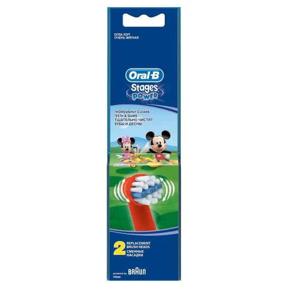 НАСАДКА ДЛЯ ЭЛЕКТРИЧЕСКОЙ ЗУБНОЙ ЩЕТКИ ORAL-B KIDS MICKEY, КРАСНЫЙ