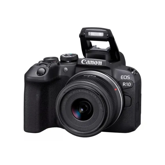 APARAT FOTO MIRRORLESS CANON EOS R10 + RF-S 18-45 IS STM & ADAPTER, NEGRU