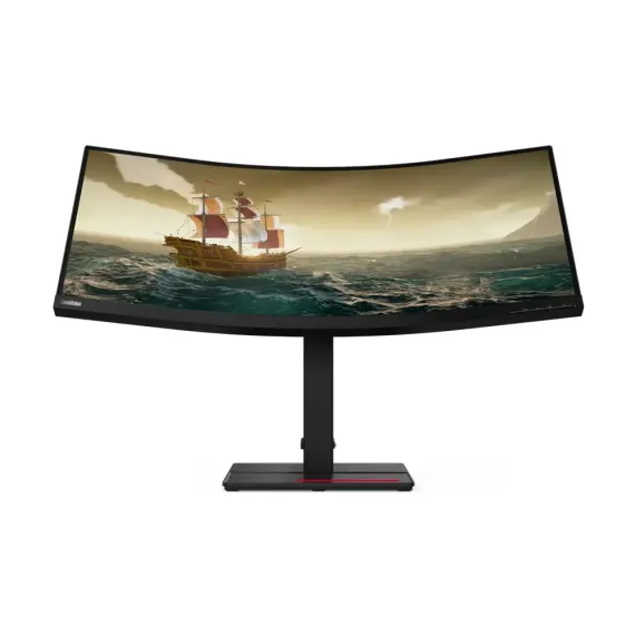 37" MONITOR LENOVO T34W-20, VA 3440X1440 WQHD, NEGRU