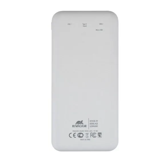 ACUMULATOR EXTERN RIVACASE VA2240, 10000MAH, ALB