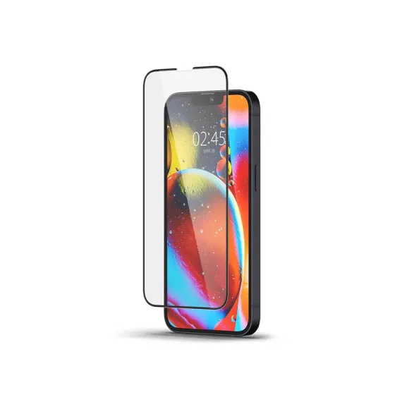 ЗАЩИТНОЕ СТЕКЛО SPIGEN IPHONE 14, GLASS FC, ЧЁРНЫЙ
