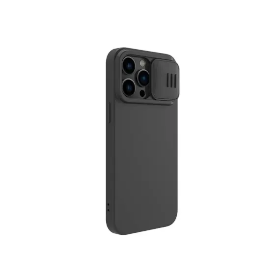 HUSA NILLKIN IPHONE 14 PRO, CAMSHIELD SILKY SILICONE, NEGRU