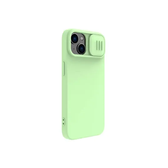 ЧЕХОЛ NILLKIN IPHONE 14, CAMSHIELD SILKY SILICONE, ЗЕЛЁНЫЙ