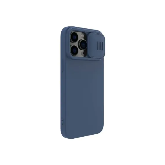 HUSA NILLKIN IPHONE 14 PRO, CAMSHIELD SILKY SILICONE, ALBASTRU