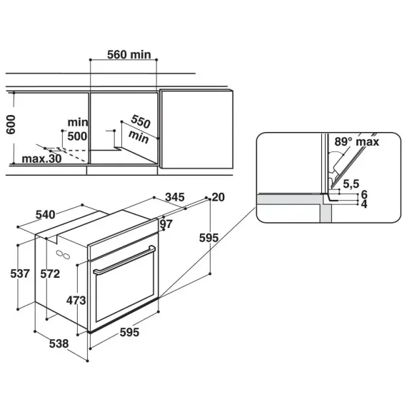 CUPTOR ELECTRIC WHIRLPOOL 6TH SENSE ABSOLUTE AKZ9 6240 NB, NEGRU