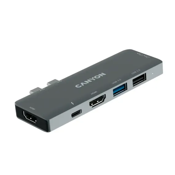 USB-КОНЦЕНТРАТОР CANYON DS-5B, СЕРЫЙ