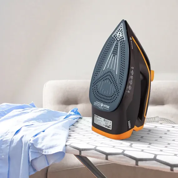 УТЮГ VITEK VT-1261, 2400ВТ, ЧЕРНЫЙ | ЖЕЛТЫЙ