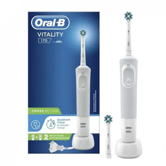 ЭЛЕКТРИЧЕСКАЯ ЗУБНАЯ ЩЕТКА ORAL-B VITALITY PRO WHITE CROSS ACTION, WHITE