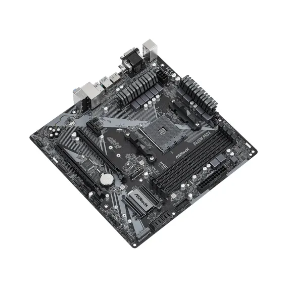 PLACA DE BAZA ASROCK B450M PRO4 R2.0, AM4, AMD B450, MICRO-ATX