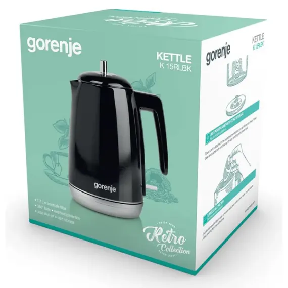 FIERBATOR ELECTRIC GORENJE K15RLBK, NEGRU