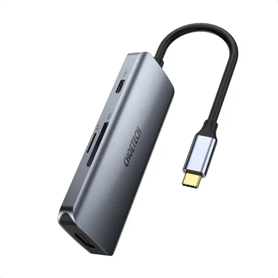 USB-КОНЦЕНТРАТОР CHOETECH HUB-M19, СЕРЫЙ
