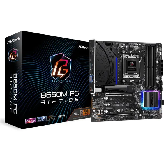 МАТЕРИНСКАЯ ПЛАТА ASROCK B650M PG RIPTIDE, AM5, AMD B650, MICRO-ATX