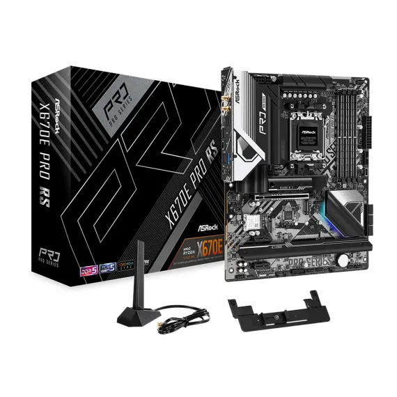 PLACA DE BAZA ASROCK X670E PRO RS, AM5, AMD X670, ATX