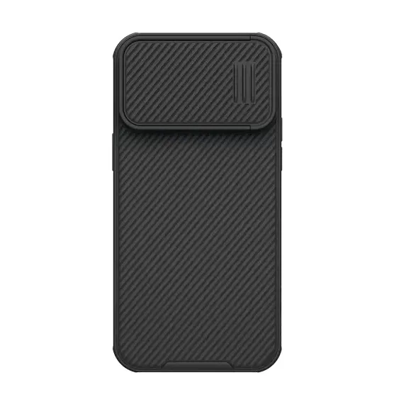 HUSA NILLKIN IPHONE 14 PRO MA CAMSHIELD SILKY MAGNETIC SILICONE, ELEGANT BLACK