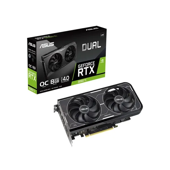 ВИДЕОКАРТА ASUS DUAL-RTX3060TI-O8GD6X,  8GB GDDR6X 256БИТ