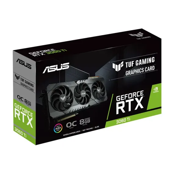ВИДЕОКАРТА ASUS TUF-RTX3060TI-O8GD6XGAMING,  8GB GDDR6 256БИТ