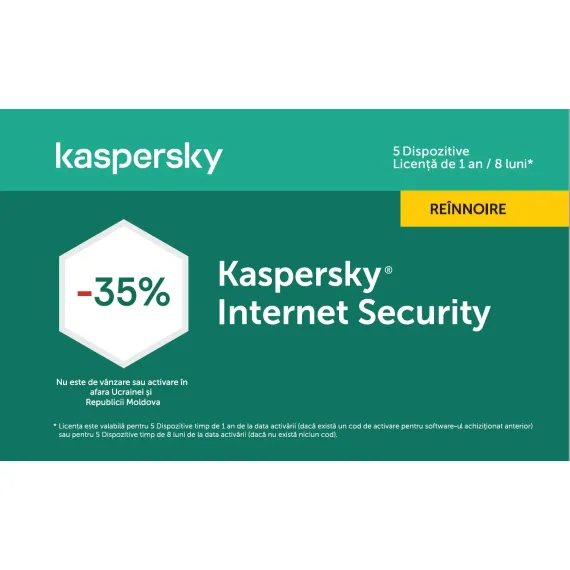 KASPERSKY INTERNET SECURITY CARD 5 DEV 1 YEAR RENEWAL - PROMO