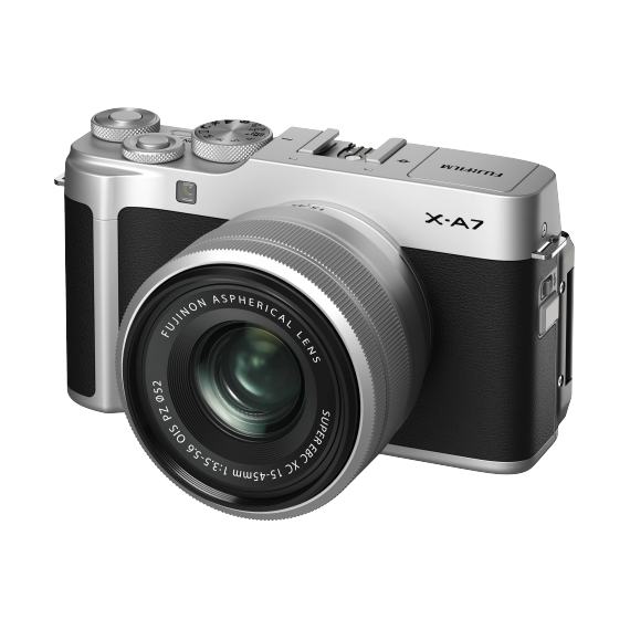 FUJIFILM X-A7 SILVER + FUJINON XC15-45MM F3.5-5.6 OIS PZ SILVER
