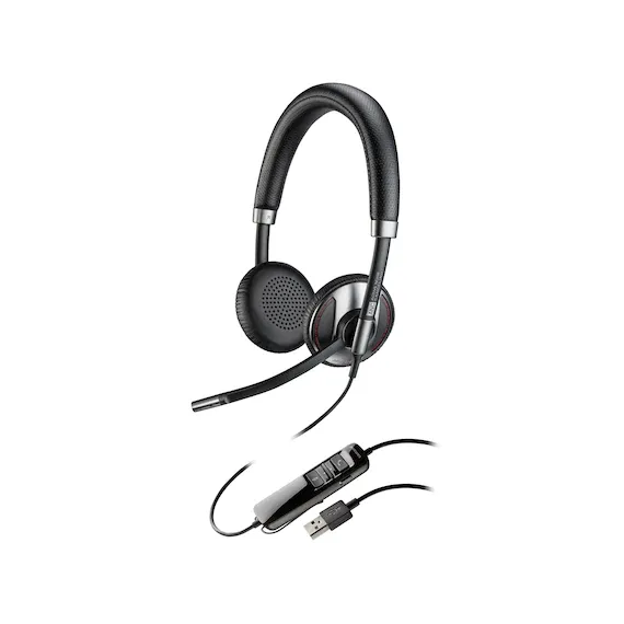 CASCA CALL CENTER PLANTRONICS BLACKWIRE C725, USB,  BINAURAL, NOISE CANCELING (202580-01)