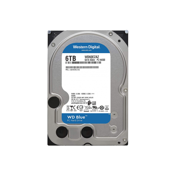 3.5" HDD 6.0TB  WESTERN DIGITAL BLUE, 5400RPM, 256MB, SATAIII WD60EZAZ
