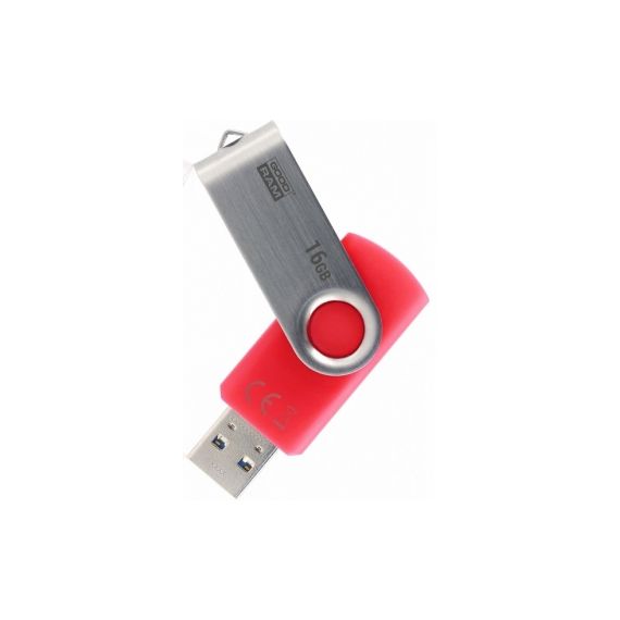 16GB  USB3.0  GOODRAM  UTS3 TWISTER RED  (READ 60 MBYTE/S, WRITE 20 MBYTE/S)
