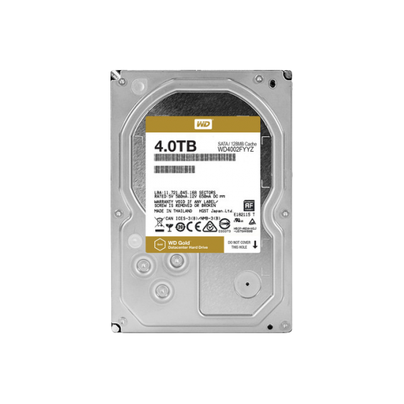 3.5" HDD 4.0TB WESTERN DIGITAL GOLD,7200RPM, 128MB, NCQ-TECHNOLOGY SATAIII (SERVER) "WD4002FYYZ"