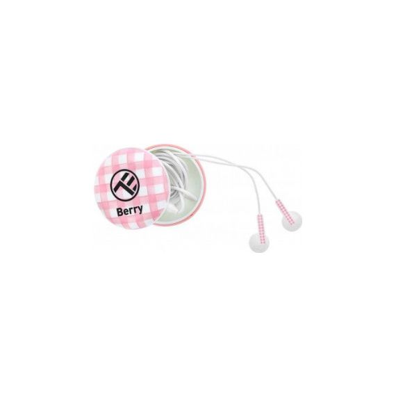 CASTI IN-EAR, BERRY, WITH MIC, WIRED, JACK 3.5 MM,16 OHM, 20HZ, 1.2 M, SILICONE, TELLUR PINK  TLL162202