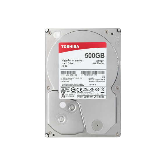 3.5" HDD 500GB  TOSHIBA P300 , 7200RPM, 64MB,  NCQ-TECHNOLOGY, SATAIII  HDWD105UZSVA