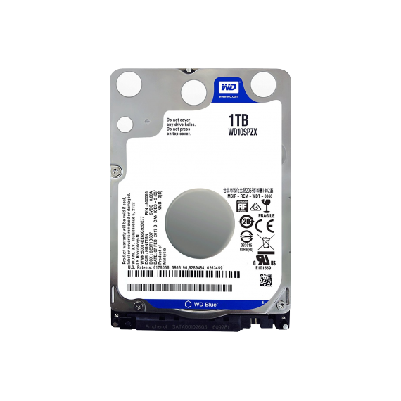 2.5" HDD 1.0TB  WESTERN DIGILTAL BLUE 5400RPM, 128MB  SATAIII "WD10SPZX"