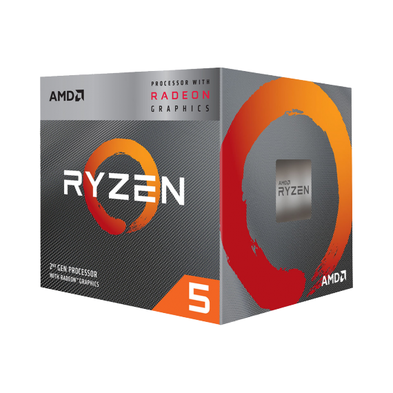 CPU AMD RYZEN 5 3400G, SOCKET AM4, 3.7-4.2GHZ (4C/8T), 4MB L3, RADEON RX VEGA 11 GRAPHICS, 12NM 65W, BOX  YD3400C5FHBOX