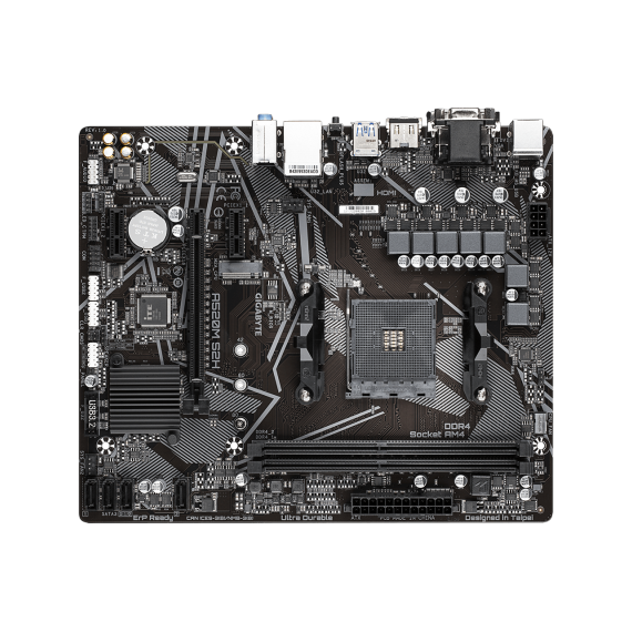 MB GIGABYTE A520M S2H, SOCKET AM4, AMD A520, DUAL 2XDDR4-5100, APU AMD GRAPHICS, VGA, DVI, HDMI, 1XPCIE X16, 4XSATA3, RAID, 1XM.2, 2XPCIE X1, ALC887 H