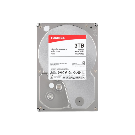3.5" HDD 3.0TB  TOSHIBA P300 , 7200RPM, 64MB,  NCQ-TECHNOLOGY, SATAIII HDWD130UZSVA