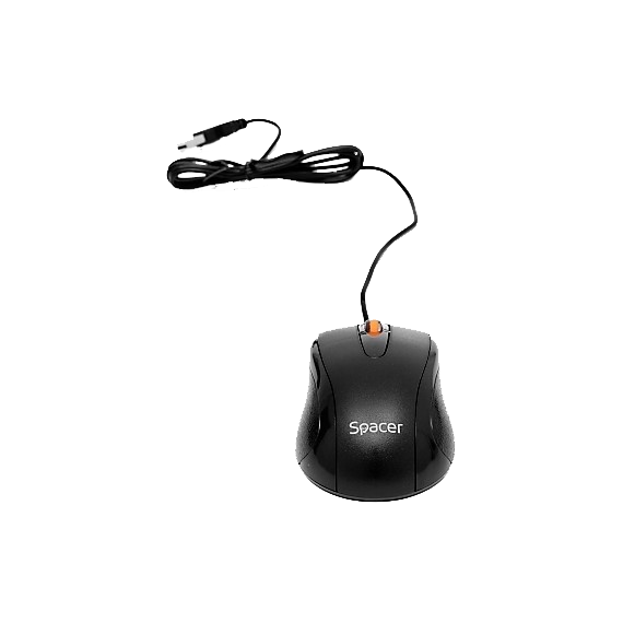 MOUSE SPACER OPTIC BLACK USB 1000 DPI SPMO-F01
