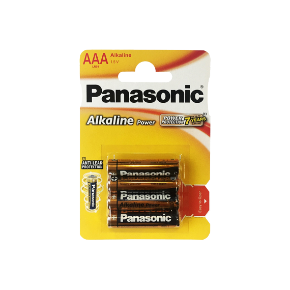 7269 BATERIE PANASONIC ALKALINE POWER, AAA BLISTER X 4,  LR03REB/4P