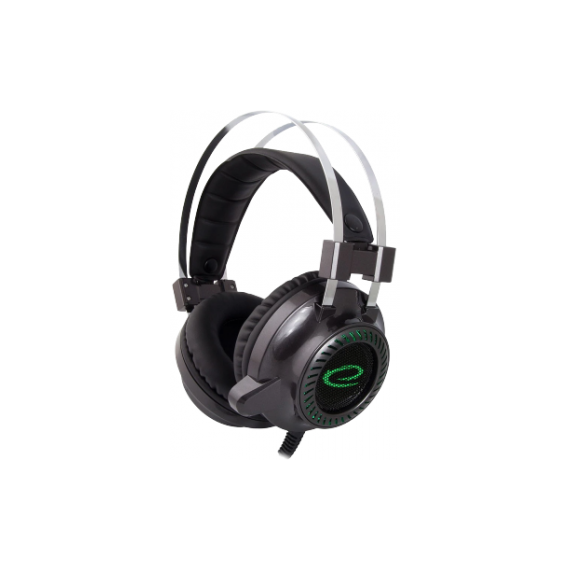 HEADSET GAMING ESPERANZA TOXIN EGH460, GREEN LED BACKLIGHT, 1X MINI JACK 3.5MM + 1X USB 2.0, DRIVERS 40MM, VOLUME CONTROL, CABLE LENGTH 2M, WEIGHT 380