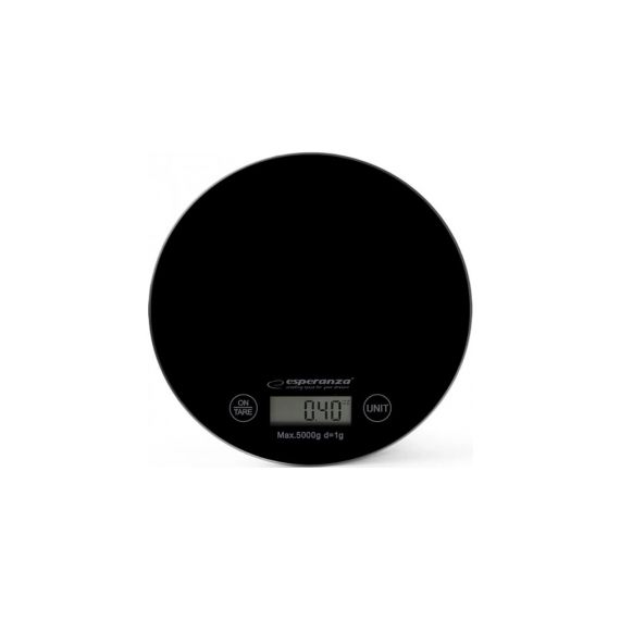 KITCHEN SCALE ESPERANZA MANGO EKS003K BLACK  TOUCH BUTTONS, MAXIMUM CAPACITY: 5000G, DIVISION: 1G, FOUR UNITS OF MEASURE: G /LB/OZ/KG, TARE FUNCTION,