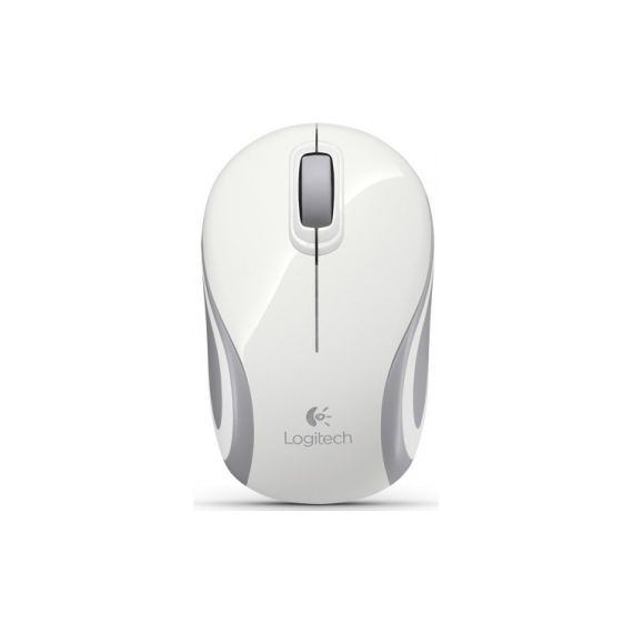 LOGITECH WIRELESS MINI MOUSE M187 WHITE, OPTICAL MOUSE, NANO RECEIVER, WHITE/GRAY, RETAIL